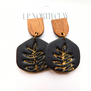 Gold Leaf with Wood Post