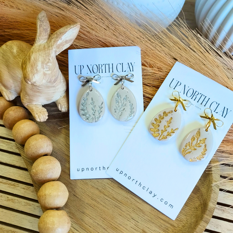 Botanical Easter Eggs with Bow tops or French wires