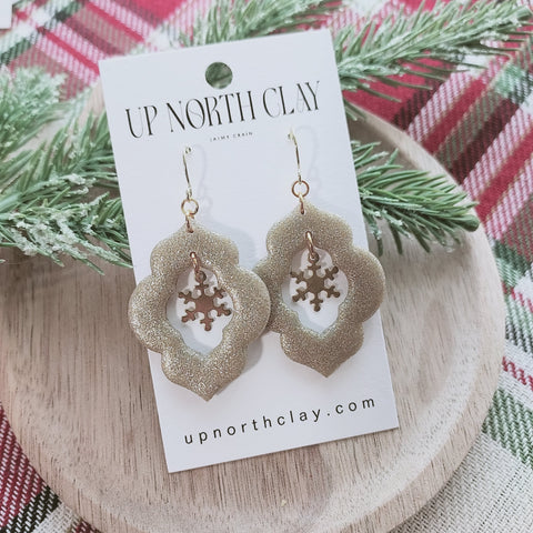 Sparkly Gold Snowflakes