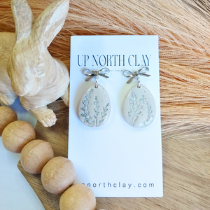 Botanical Easter Eggs with Bow tops or French wires