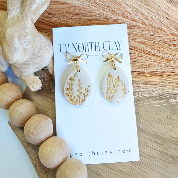 Botanical Easter Eggs with Bow tops or French wires